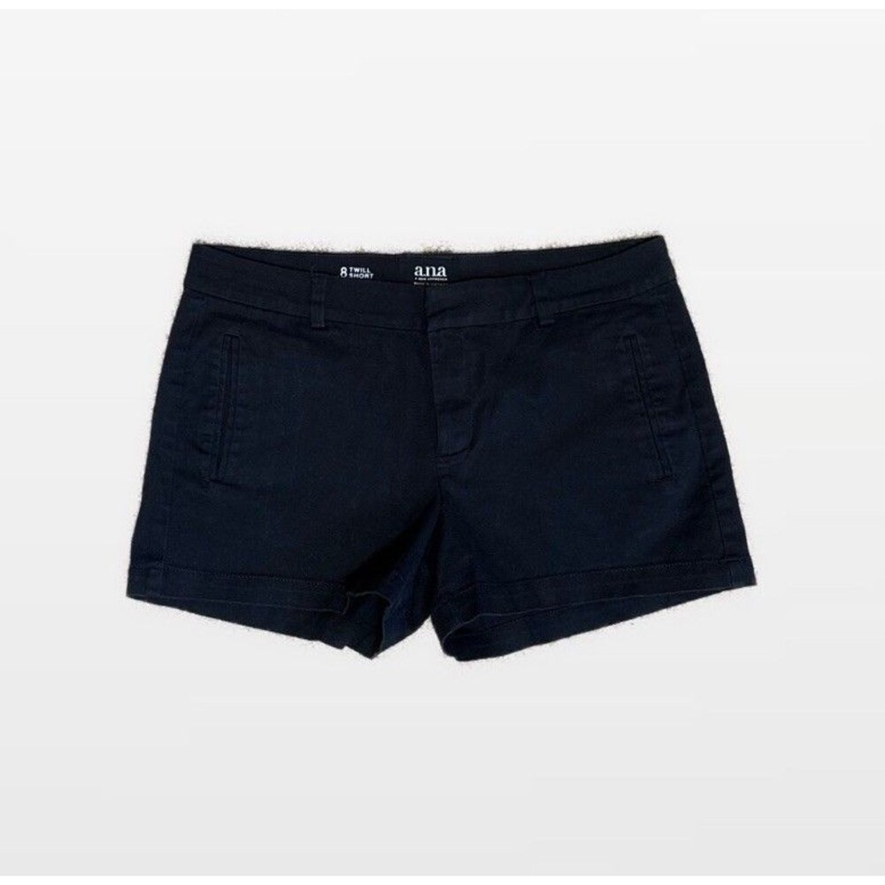 a.n.a A New Approach Mid-Rise Twill Shorts Black Women's Size 8